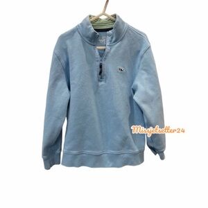 Vineyard Vines Light Blue Small 8-10 Boys Quarter Zip Sweater